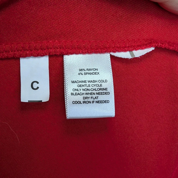 LOFT Lightweight Stretch A-line Sleeveless Red Frill Scoop Neck Dress Women M - Picture 4 of 9